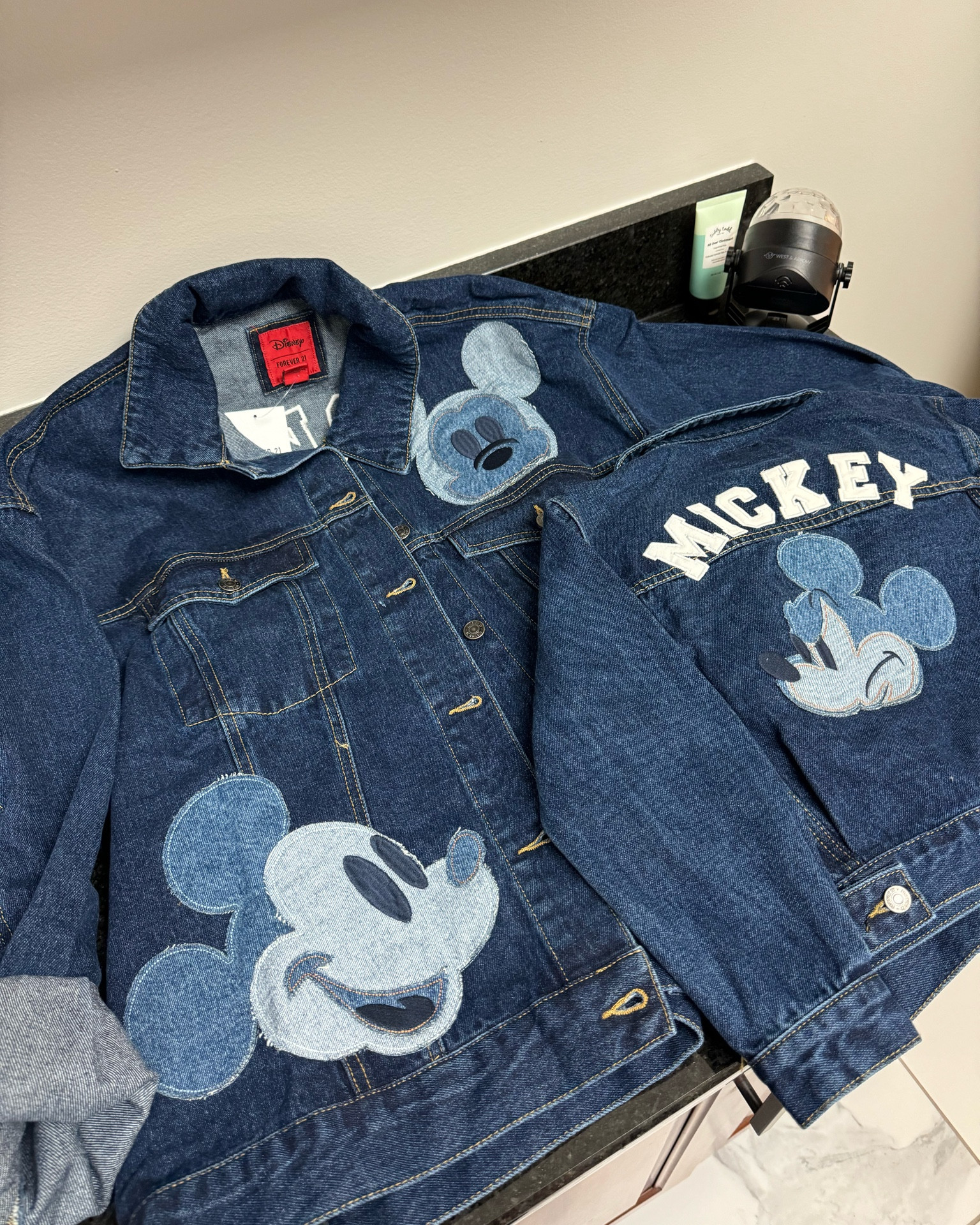 Mommy and me matching denim jackets for our Disney trip in November! ✨ LOVE how the Mickeys are stitched on so they will definitely stay on after washing. E loved it so much when I showed her our matching mama and me jackets ❤️😊 can’t wait to wear these on our Disney vacation! 

Disney trip. Disney outfit. Mickey Mouse jacket. Disney outfit inspo. 

#LTKFamily #LTKKids #LTKFindsUnder100