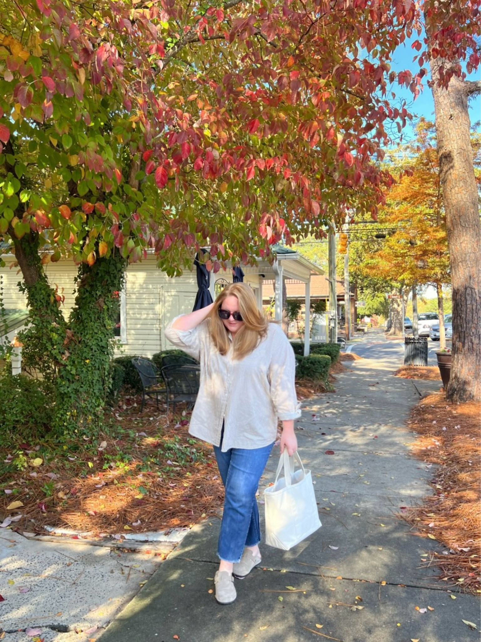 Autumn leaves falling down like pieces into place 

#LTKSeasonal #LTKMidsize #LTKFindsUnder50