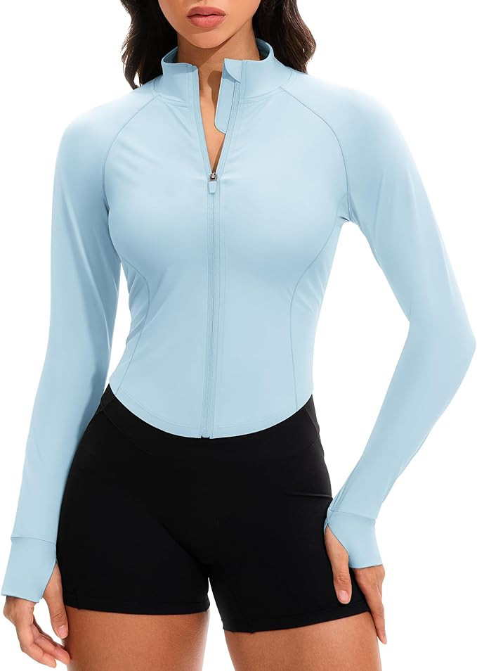 GYM RAINBOW Women's UPF 50+ Sun Protection Jacket Cooling Cropped Lightweight Sun Shirt Running J... | Amazon (US)