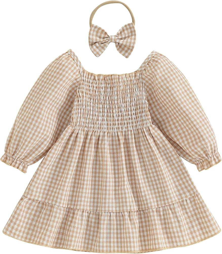 MERSARIPHY Toddler Baby Girl Dress Cotton Linen Baby Dress Sleeveless Sundress Girls Summer Cloth... | Amazon (US)