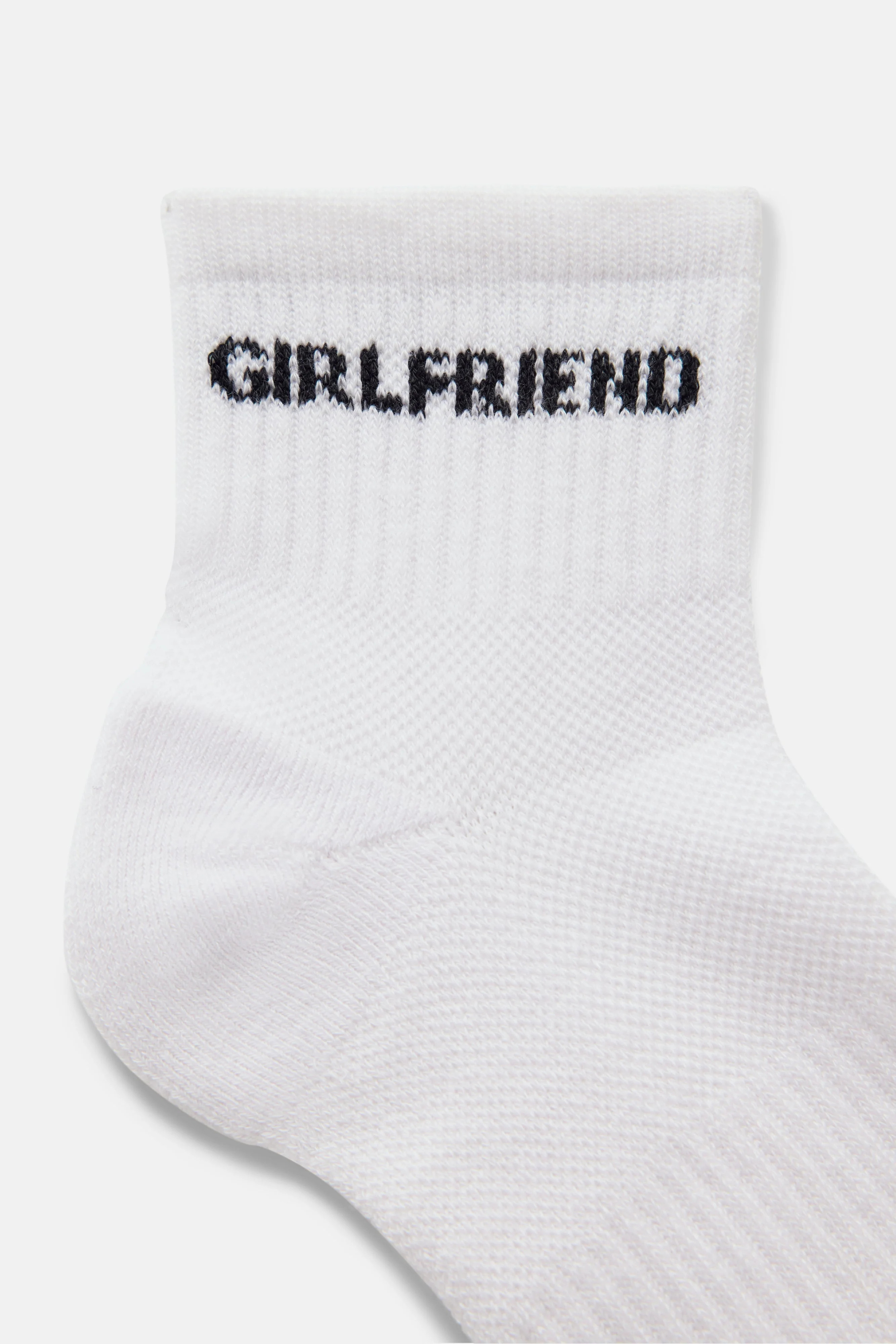 White/Black Quarter Crew Sock | Girlfriend Collective
