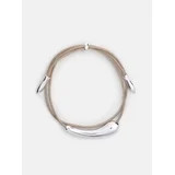 Scoop Women's Tan Cord Bracelet with Silver Tone Sculpted Accents | Walmart (US)