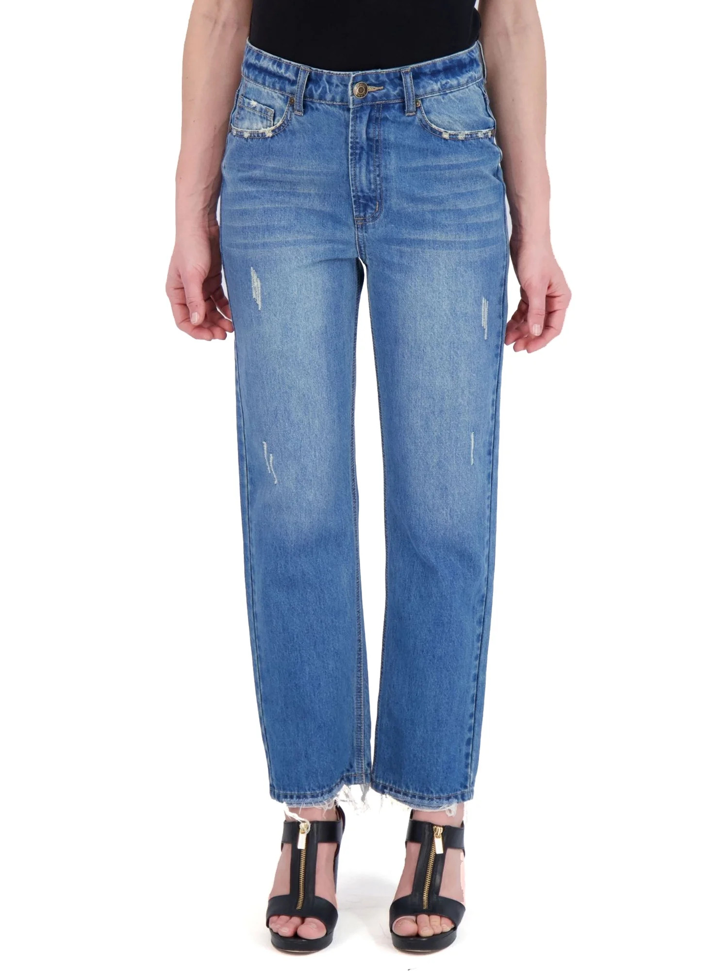 Gogo Jeans Women's Juniors Straight Leg Jean | Walmart (US)