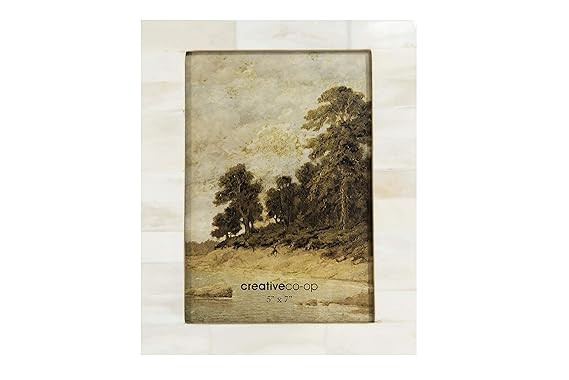 Creative Co-op White Resin Beige Accents (Holds 5" x 7" Picture Frames and Photo Holders | Amazon (US)