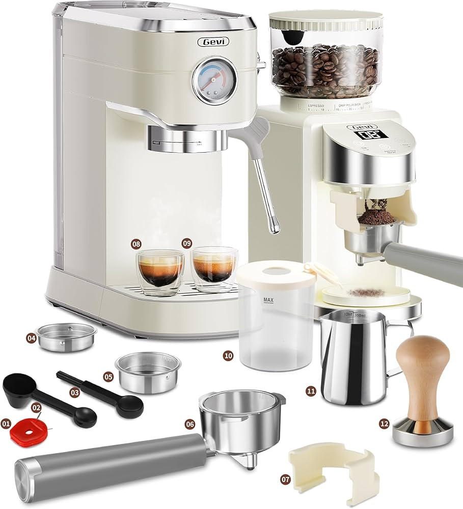 Gevi Espresso Machine 20 Bar，Professional Espresso Make with 35 Precise Grind Settings Combos C... | Amazon (US)