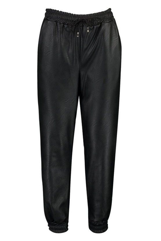 Faux Leather Relaxed Fit Jogger | Boohoo.com (US & CA)