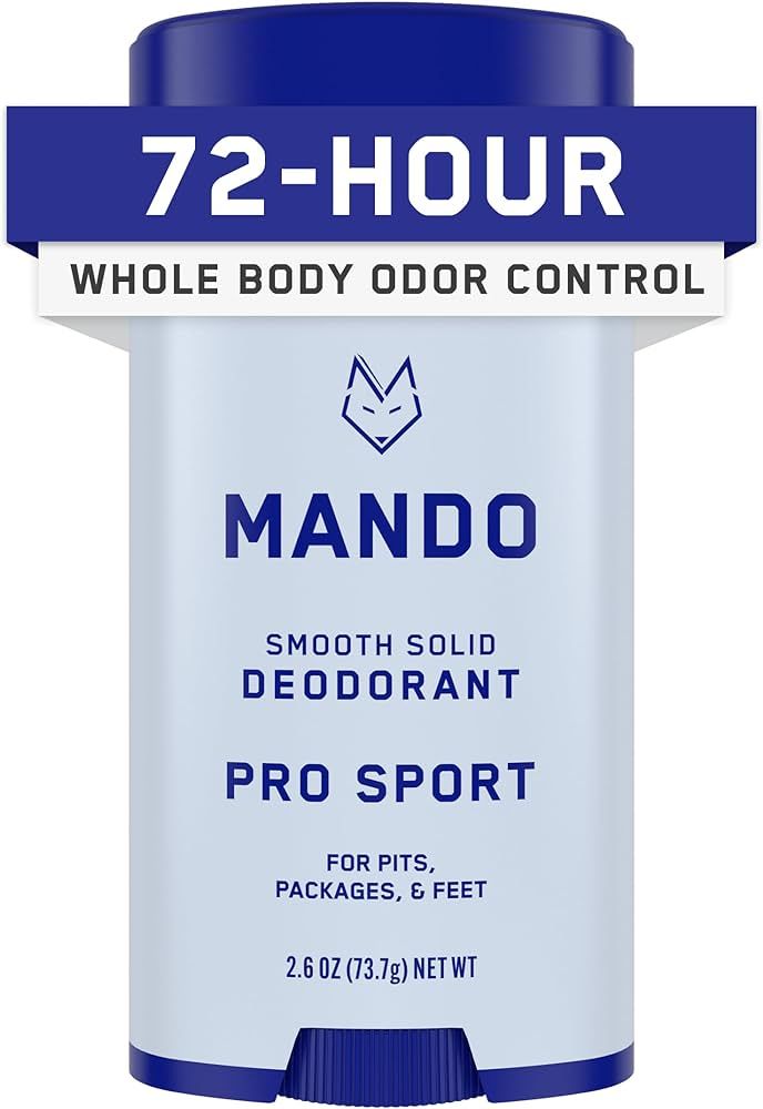 Mando Whole Body Deodorant For Men - Smooth Solid Stick - 72 Hour Odor Control - Aluminum Free, B... | Amazon (US)