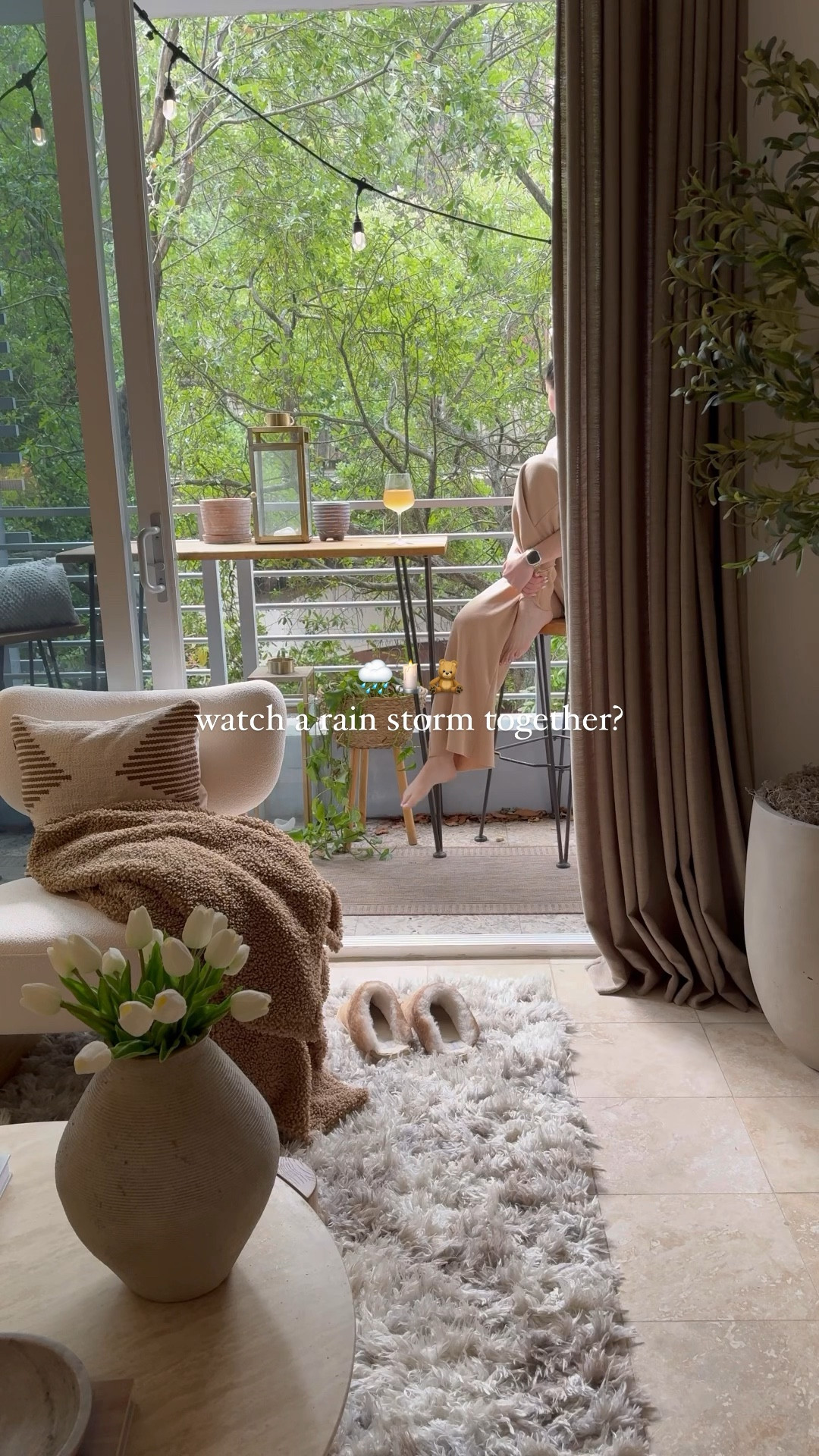 cozy rainy day at home 

Rug, olive tree and planter, cabinet, sideboard, buffet table, console table, coffee table, accent chair, swivel chair, boho art, fiber art, end table, throw pillow, throw blanket, neutral decor,  neutral home, living room decor, organic modern living room, reclining sofa, white sofa, balcony table, patio furniture 



#LTKhome #LTKVideo