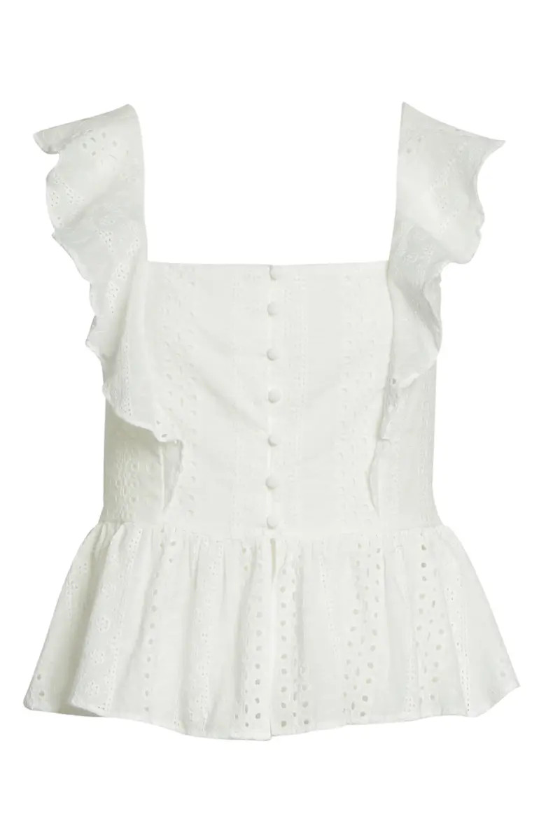 Eyelet Peplum Top | Nordstrom