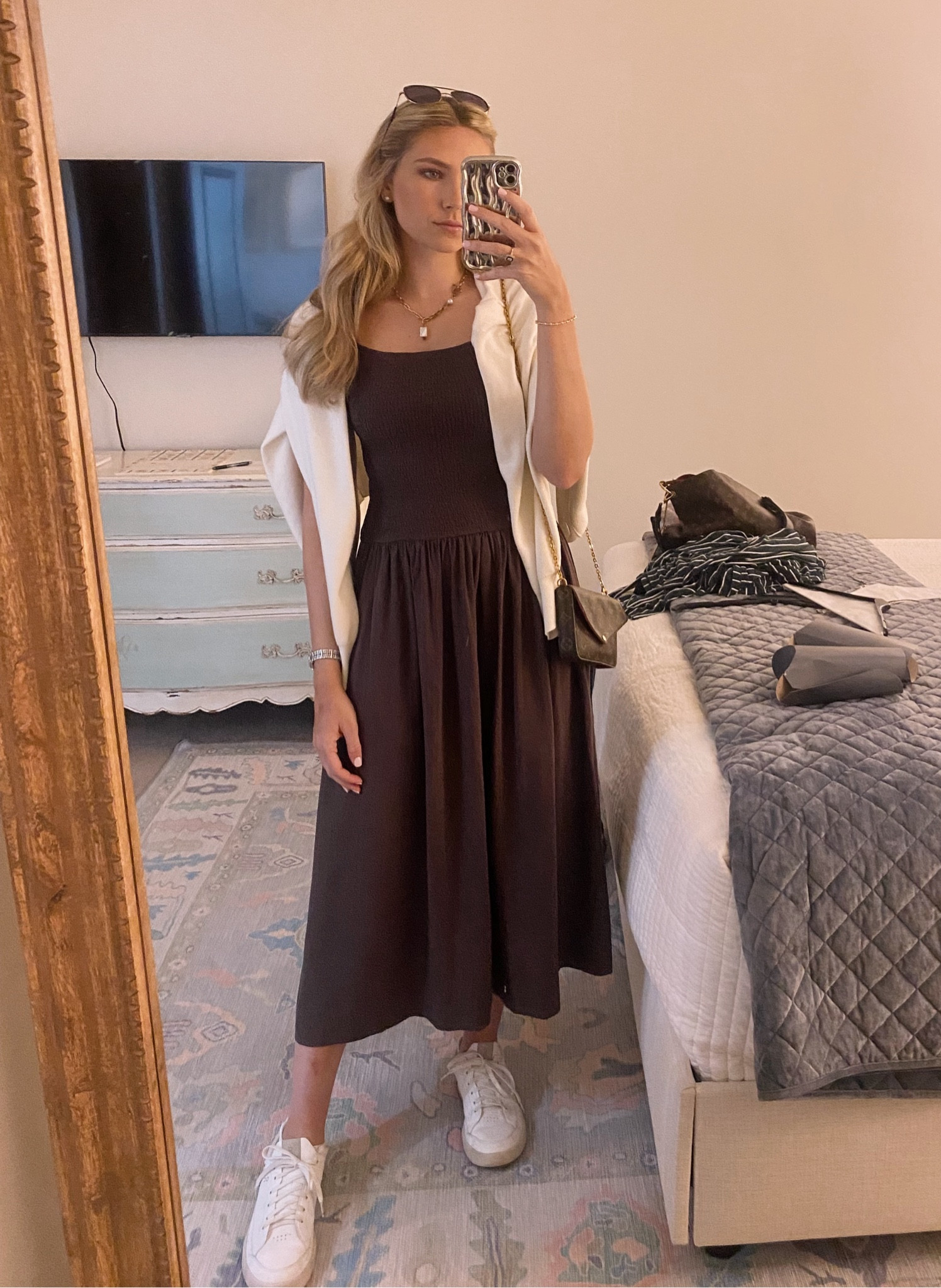 What I Wore! To dinner with my family 🤎

Dress is from a local boutique! Perfect transition piece for fall. Linked similar. Necklace is Ex Voto  

linen dress // fall fashion // summer fashion // transitional pieces

#LTKSeasonal #LTKTravel #LTKFindsUnder100