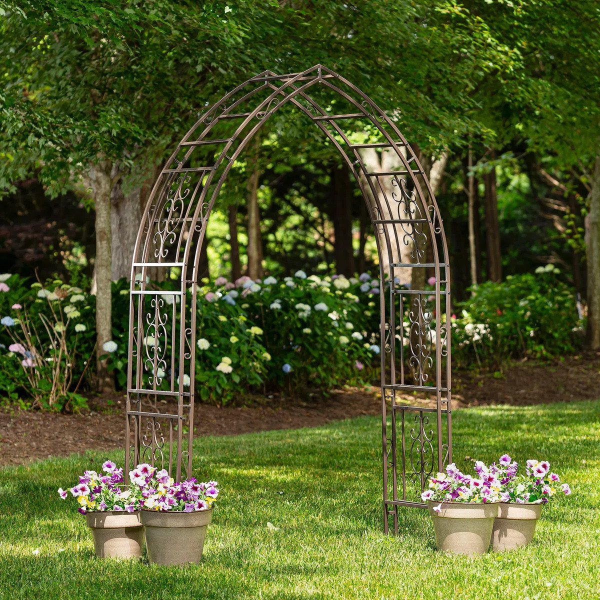 Montebello Metal Triangle Arbor | Wayfair North America