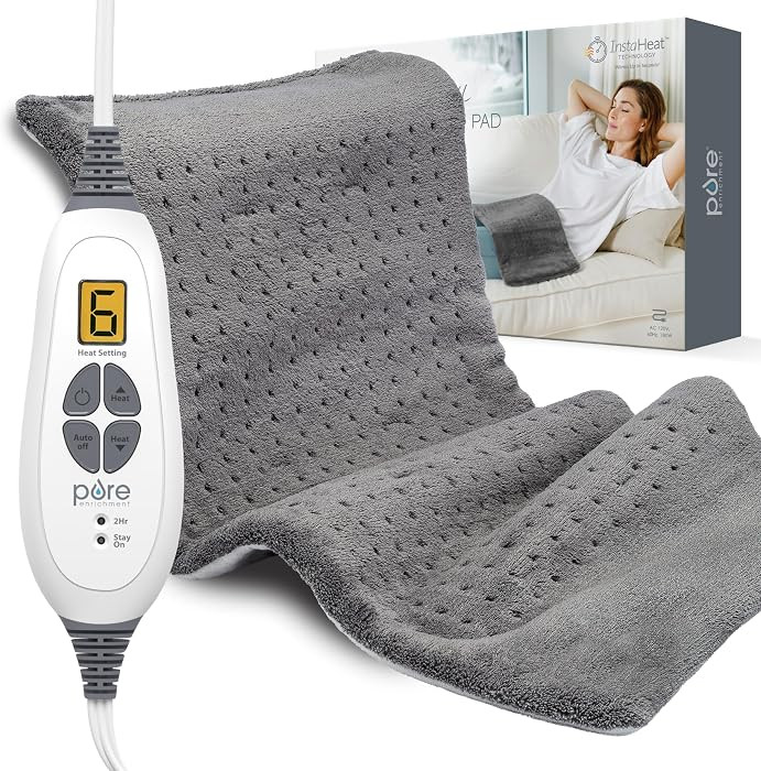 Pure Enrichment\u00ae PureRelief\u00ae XL Heating Pad - 12" x 24" Electric Heating Pad for Back P... | Amazon (US)