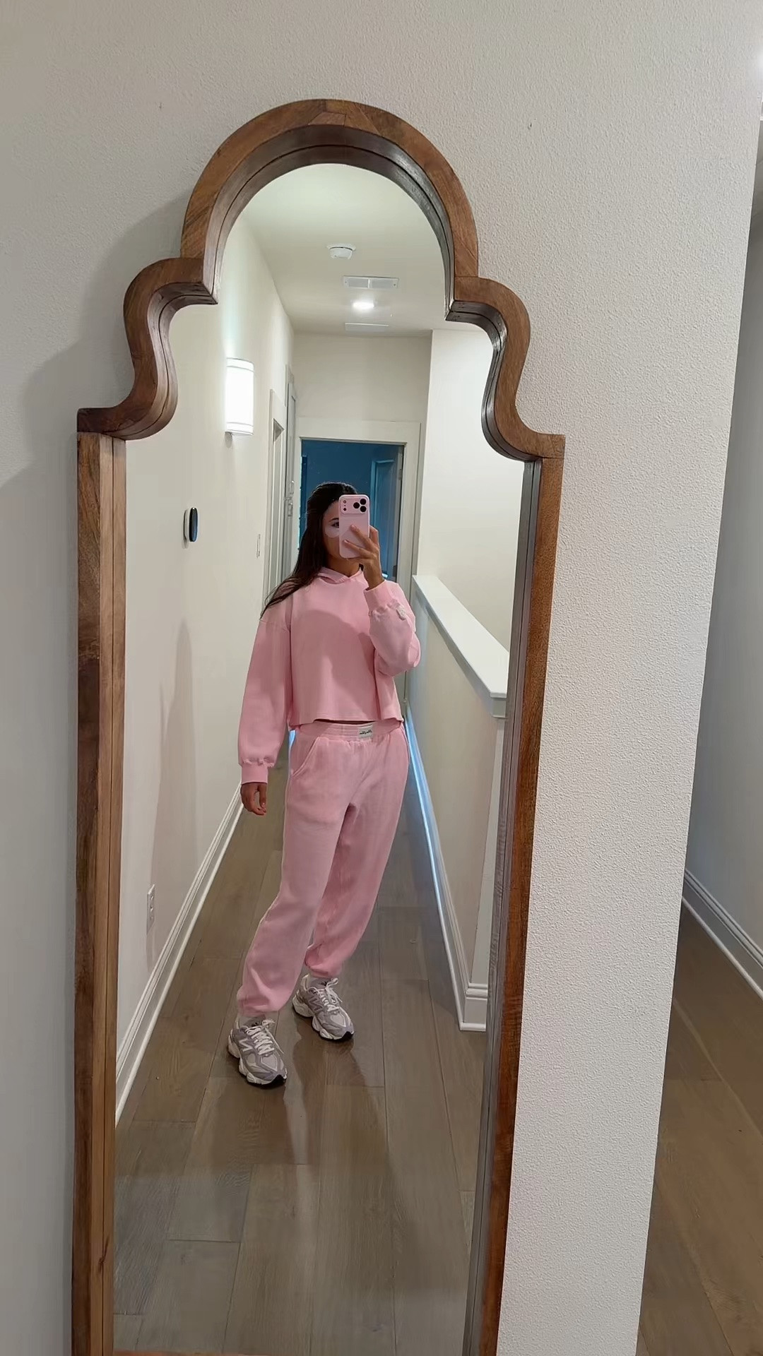 obsessed w/ this new pink waffle set from eleven eleven 🏄🏻‍♀️☀️🌴🩷
!! @Shopbop @newbalance 9060 sneakers  @luvaj wire necklace @thegoodpatch brightening eye masks 
#matchingset #summeroutfits #everydaybasics #whoutfit #pinkaesthetic


travel outfit, airport outfit, joggers, waffle set, waffle hoodie
summer trends, hoodie 
#summertrends

#LTKootd #LTKdayinmylife #LTKTravel #LTKActive #LTKmorningroutine #LTKgrwm

#LTKmorningroutine #LTKootd #LTKTravel