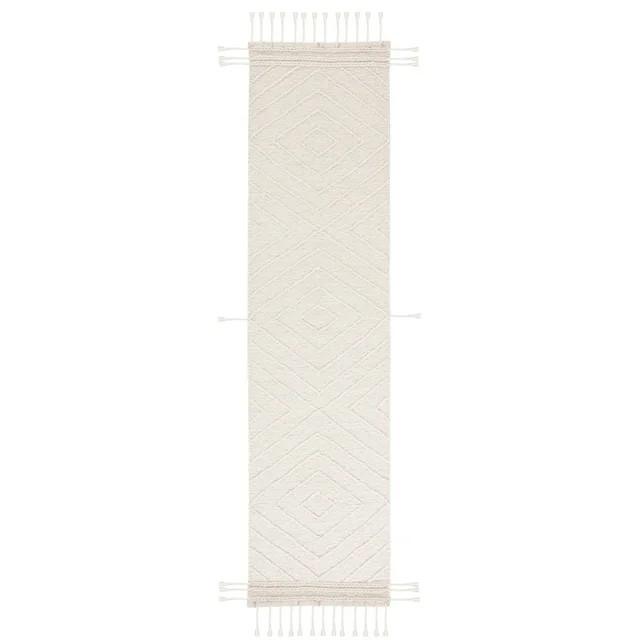 SAFAVIEH Natura Walter Diamond Runner Rug, Ivory, 2'3" x 9' | Walmart (US)