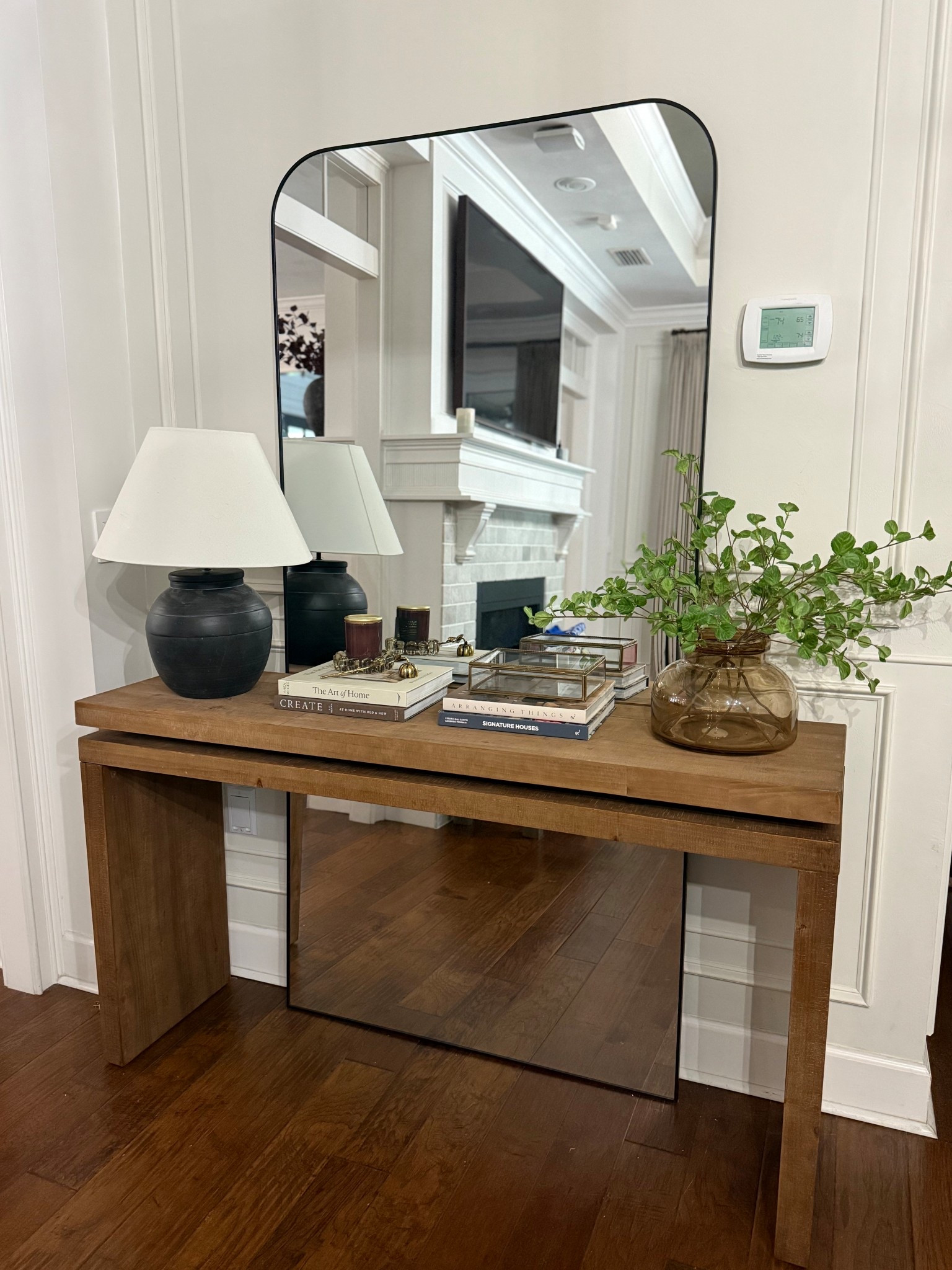 Brown wood console
Family room
Fall decor

#LTKHome #LTKFallSale #LTKFamily