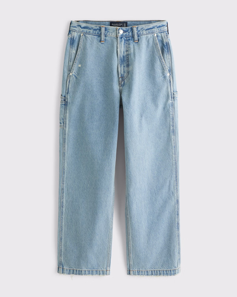 Abercrombie & Fitch Men's Baggy Workwear Jean in Light Wash - Size 36 X 30 | Abercrombie & Fitch (US)
