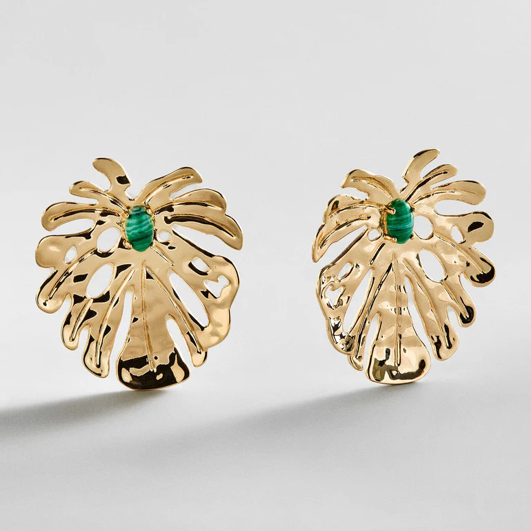 Just Breezy Palm Leaf Earrings - Palm Leaf | BaubleBar
