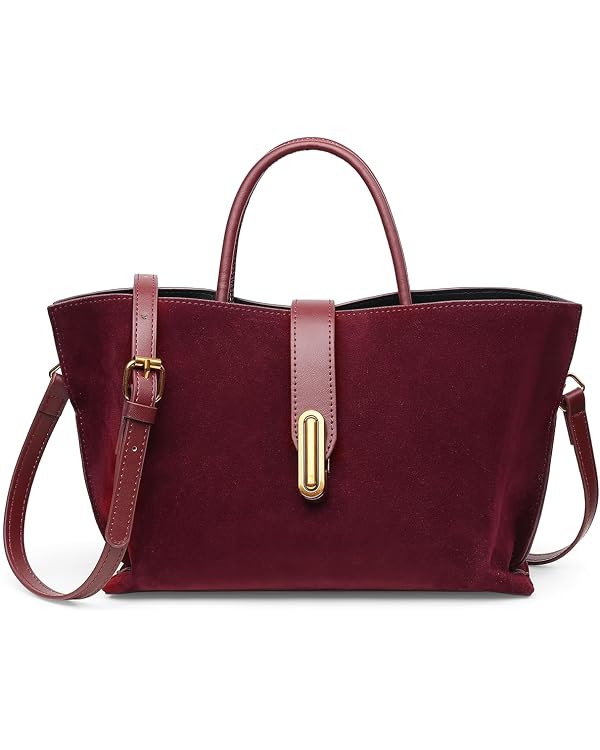 Chic PU Crossbody tote bags for women - Lock Clasp shoulder handbag for Work and Daily Use, Versa... | Amazon (US)