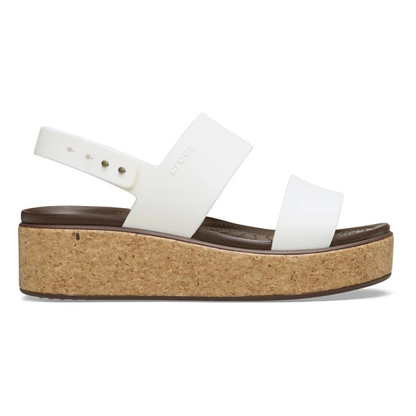 Women's Crocs Brooklyn Cork Low Sandals 9 Chalk | Scheels