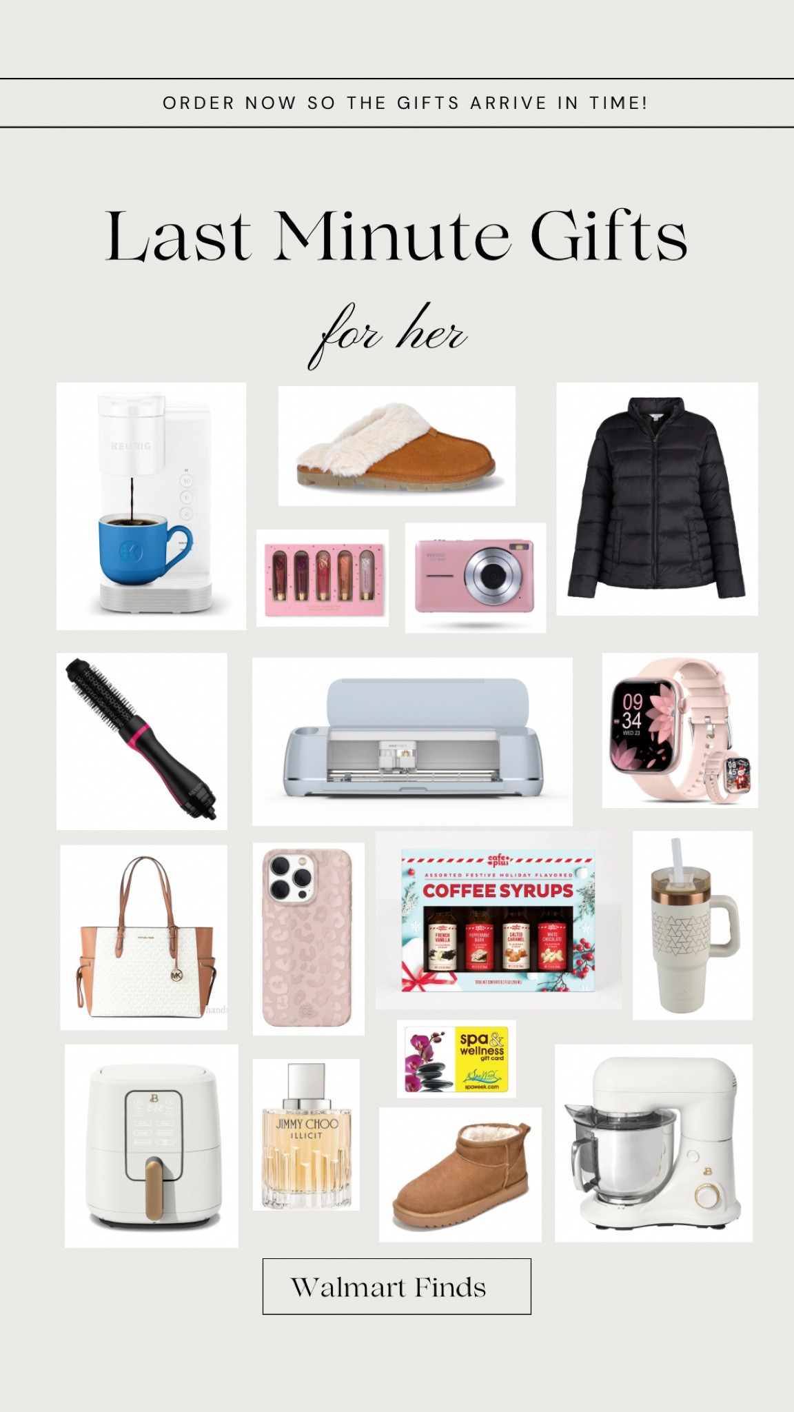 Last Minute Gifts for her that will arrive in time for Christmas if you order now! 

These holiday gifts from Walmart are great gifts for her, mom, best friend, sister, daughter, wife, girlfriend….Most of these Walmart gifts are ON SALE! 

#LTKGiftGuide #LTKHoliday #LTKFindsUnder50