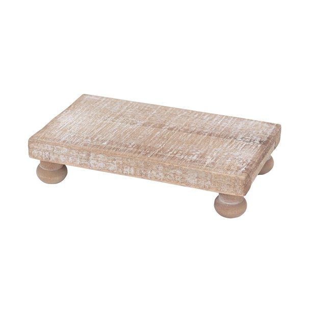 Parisloft Farmhouse Rustic Wood Table Riser, Decorative Wood Display Riser, Farmhouse Wood Stand,... | Walmart (US)
