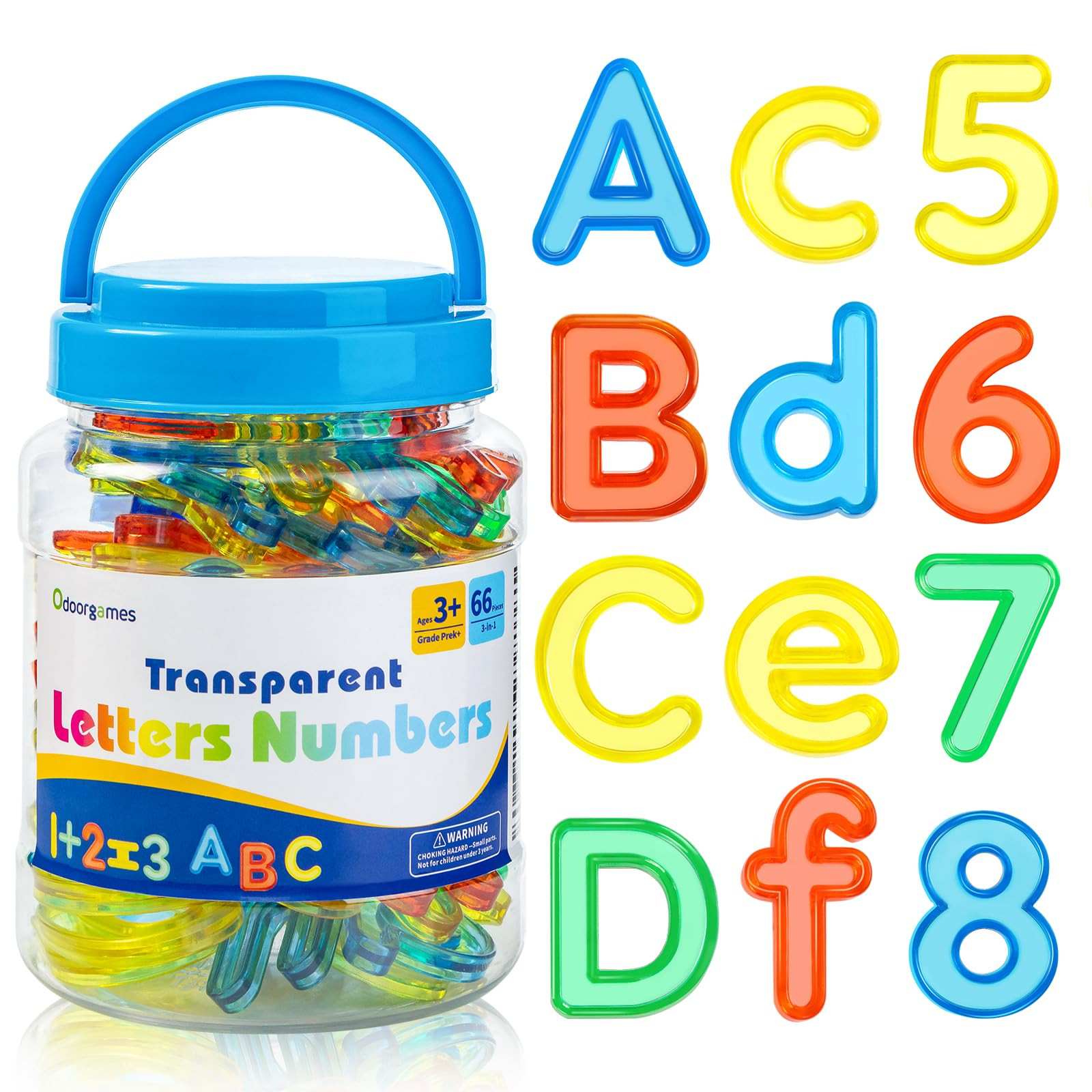66 Pcs Translucent Letters and Numbers – Light Table Toys, Manipulatives and Accessories for En... | Amazon (US)