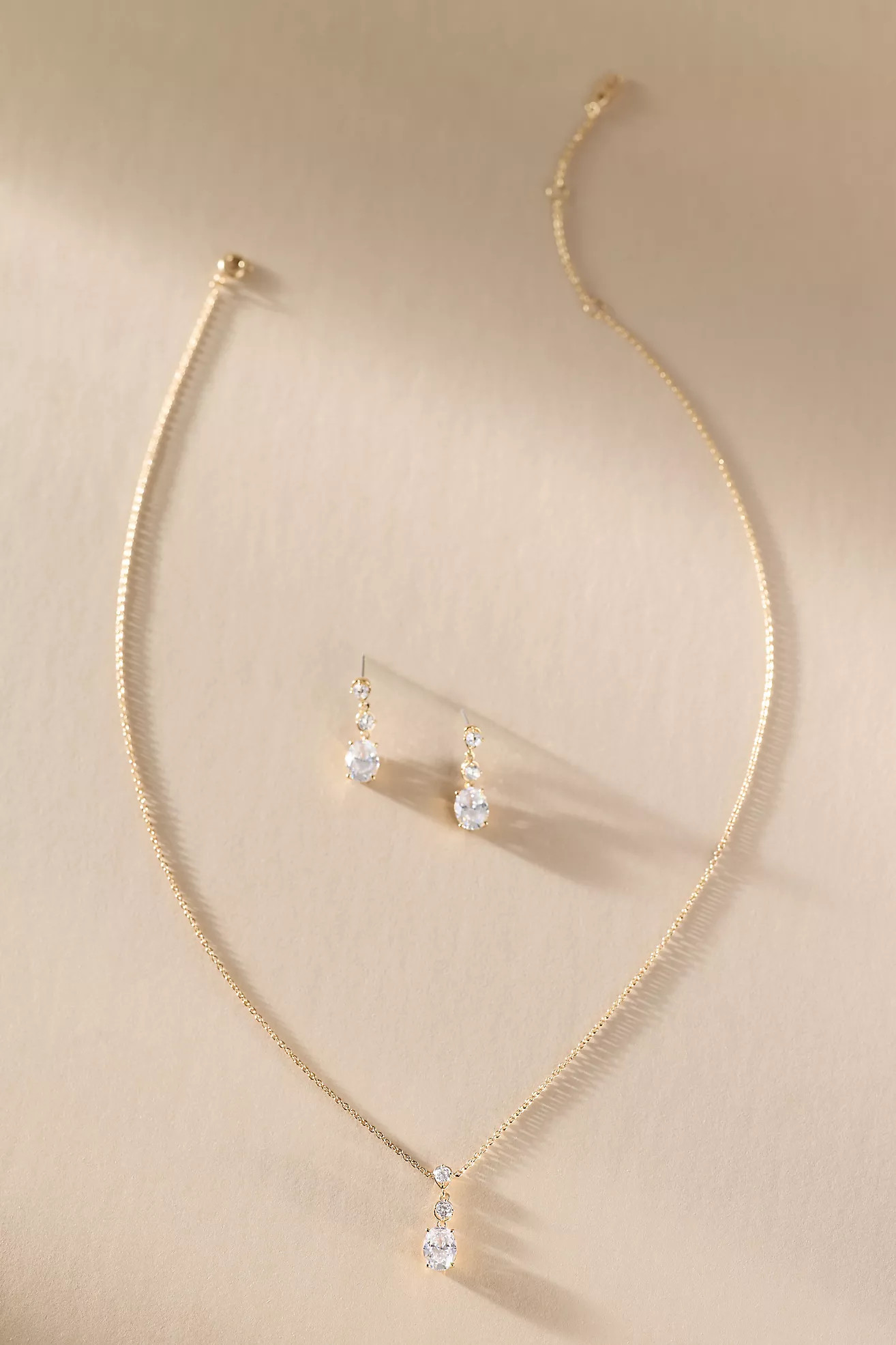 NADRI Maiden Oval Necklace & Earrings Set | Anthropologie (US)