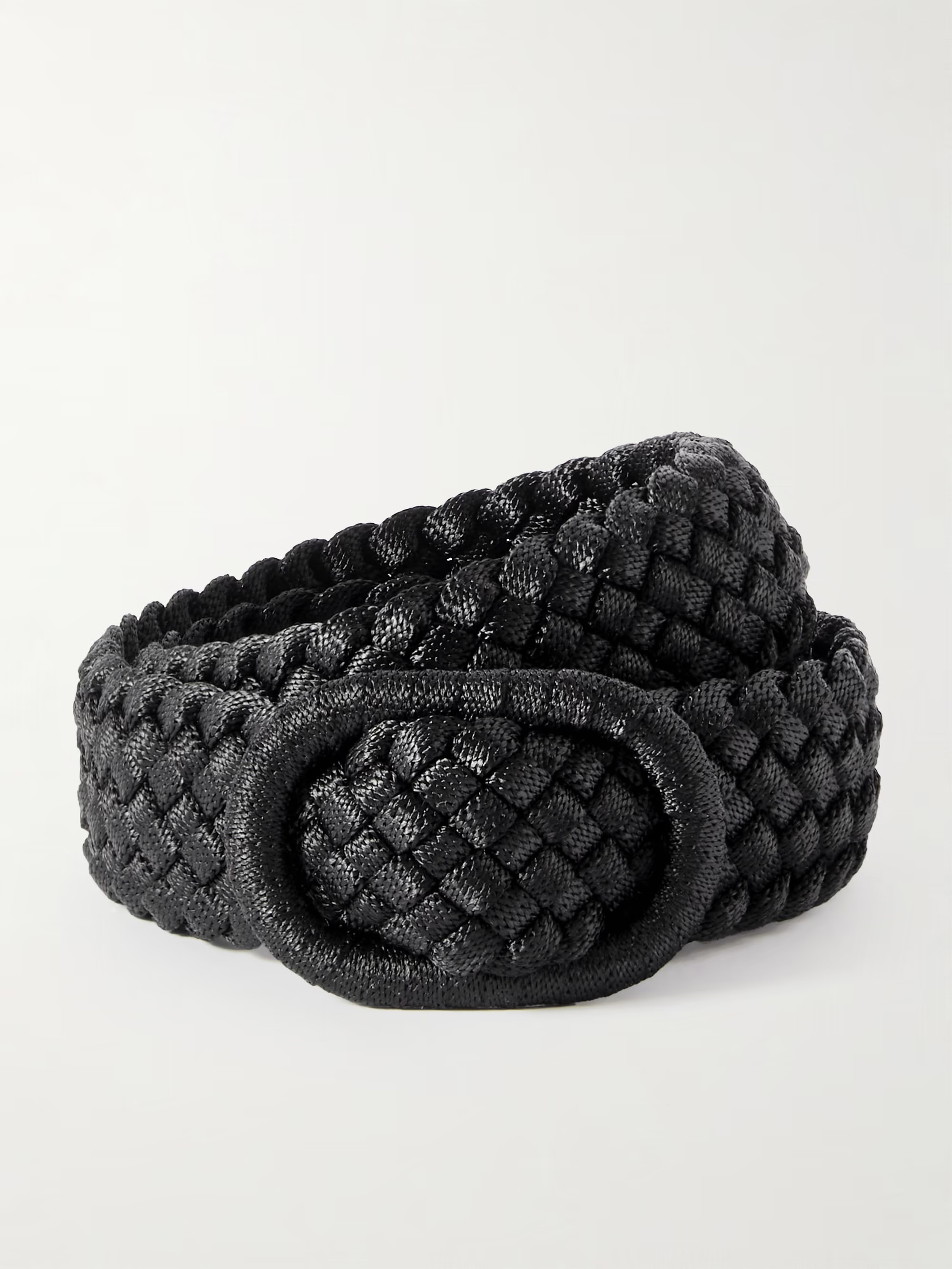 Leather-trimmed woven waist belt | NET-A-PORTER (US)