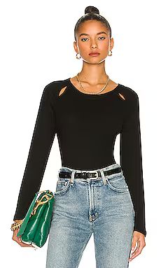 LNA Mezzanine Brushed Rib Sweater in Black from Revolve.com | Revolve Clothing (Global)