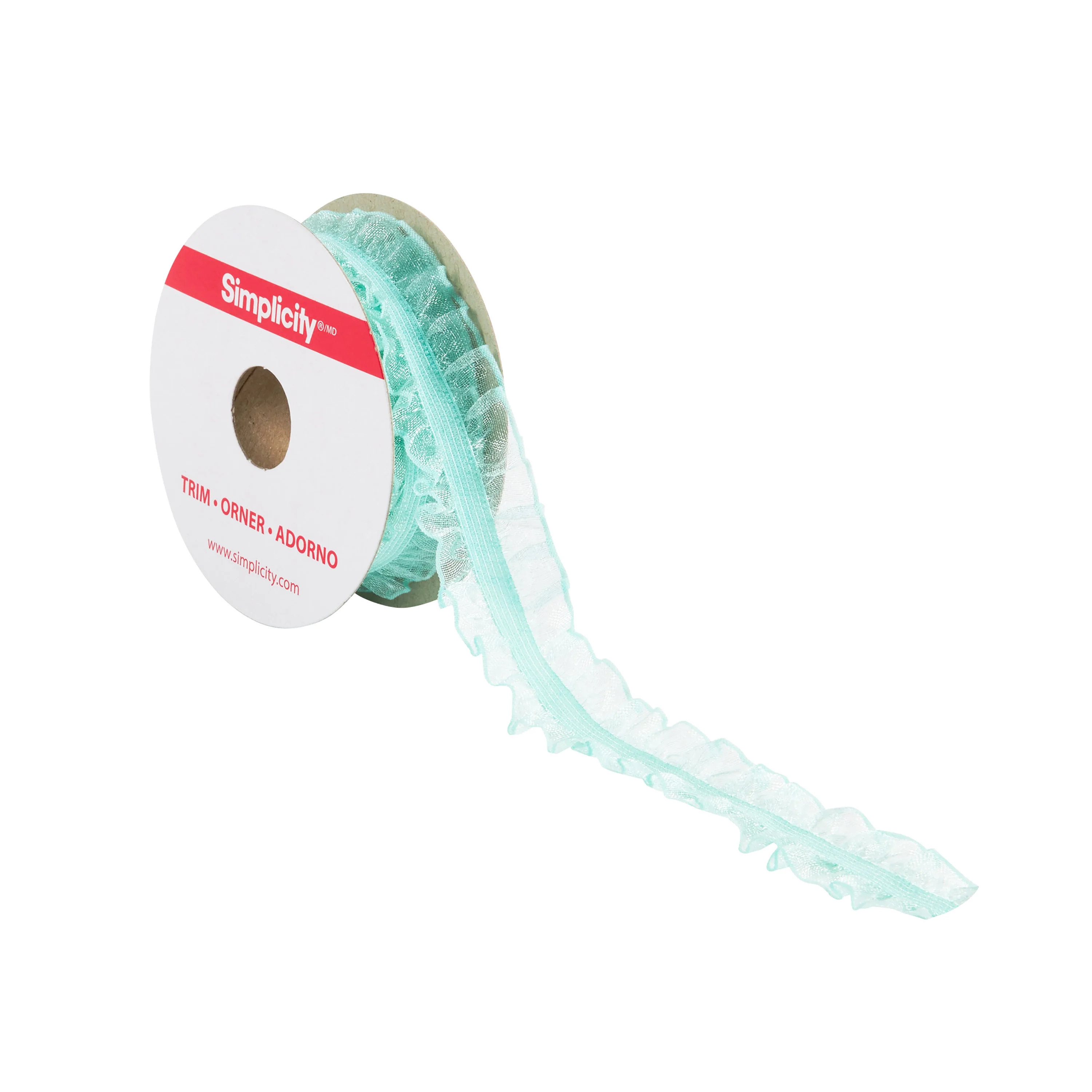 Simplicity Trim, Aqua 1 inch Double Sheer Ruffled Elastic Trim Great for Apparel, Home Decorating... | Walmart (US)