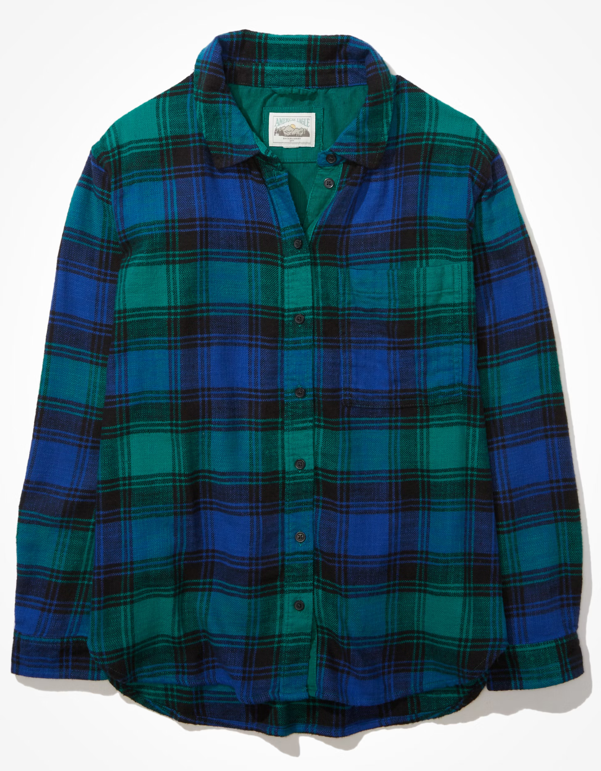 AE Oversized Plaid Button-Up Shirt | American Eagle Outfitters (US & CA)