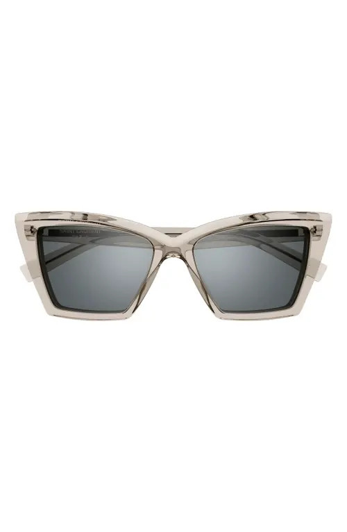 Saint Laurent 54mm Cat Eye Sunglasses in Beige at Nordstrom | Nordstrom