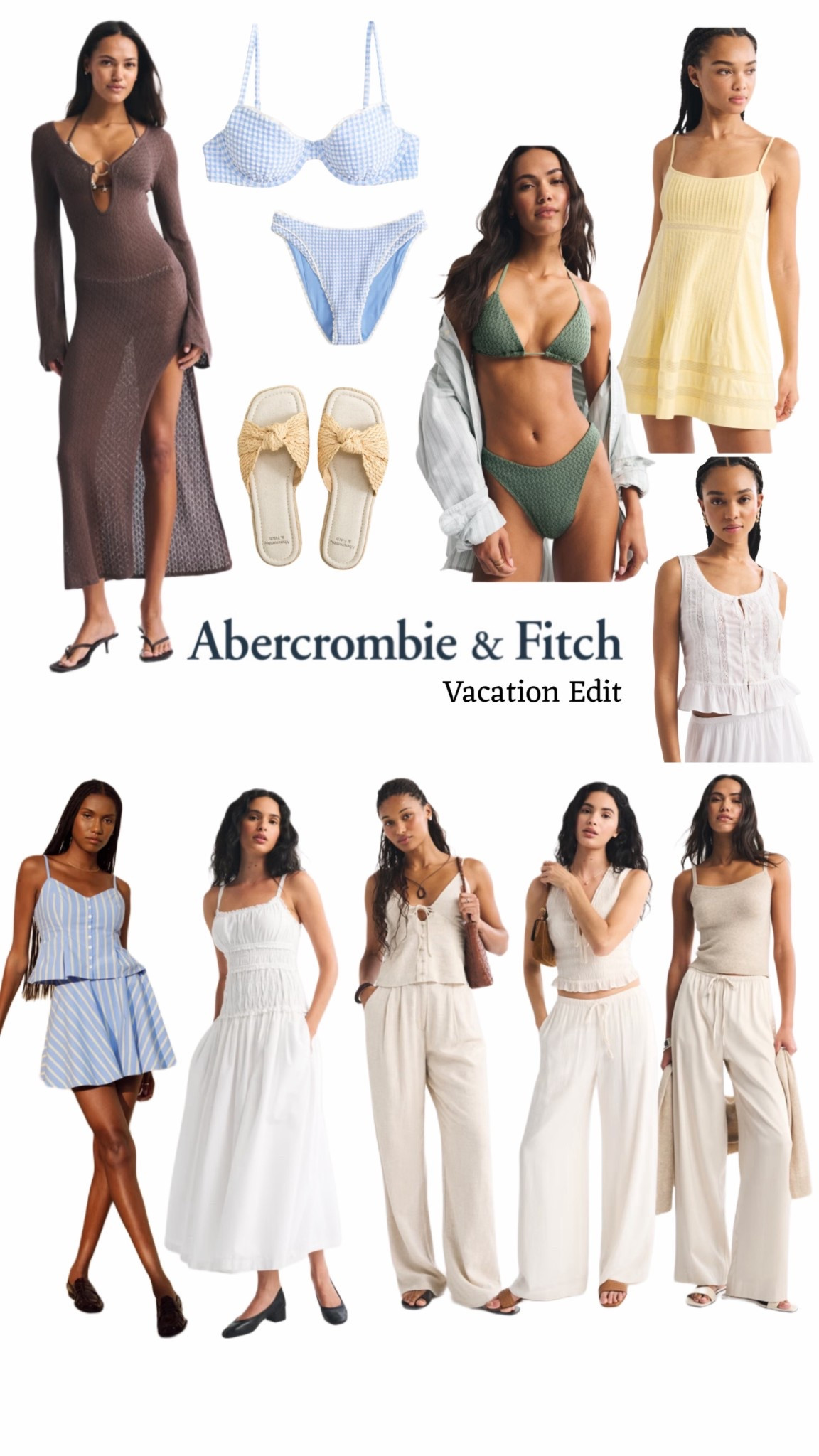 Abercrombie and fitch spring break vacation trip travel edit bikini swim beach cover up pool side pants linen shoes coverup 

#LTKTravel #LTKSwim #LTKSeasonal
