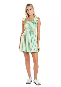 ENGLISH FACTORY Stripe Ruffled Mini Dress | Belk