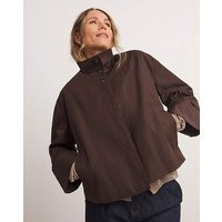 Funnel Neck Short Trench Jacket Chocolate - Anthology - Size: 18 | JD Williams (UK)