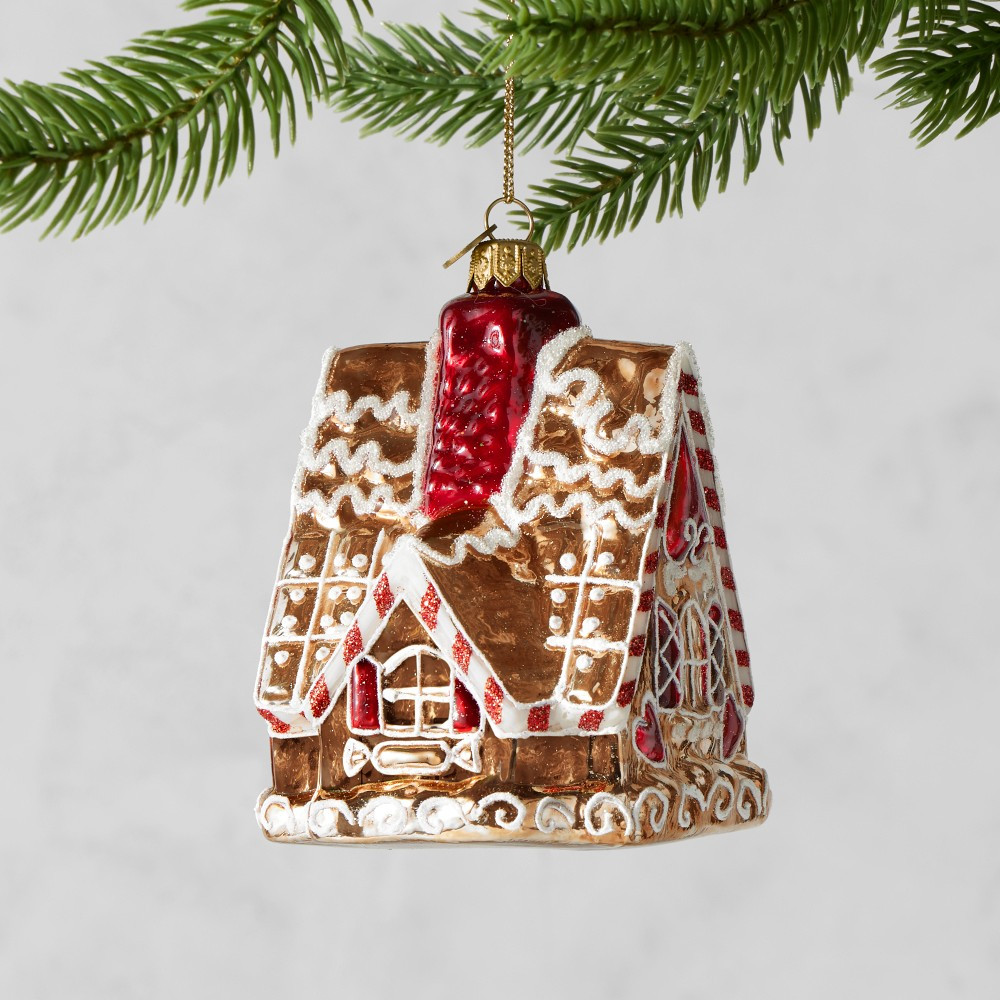 Williams Sonoma Copper Gingerbread House Ornament | Williams-Sonoma
