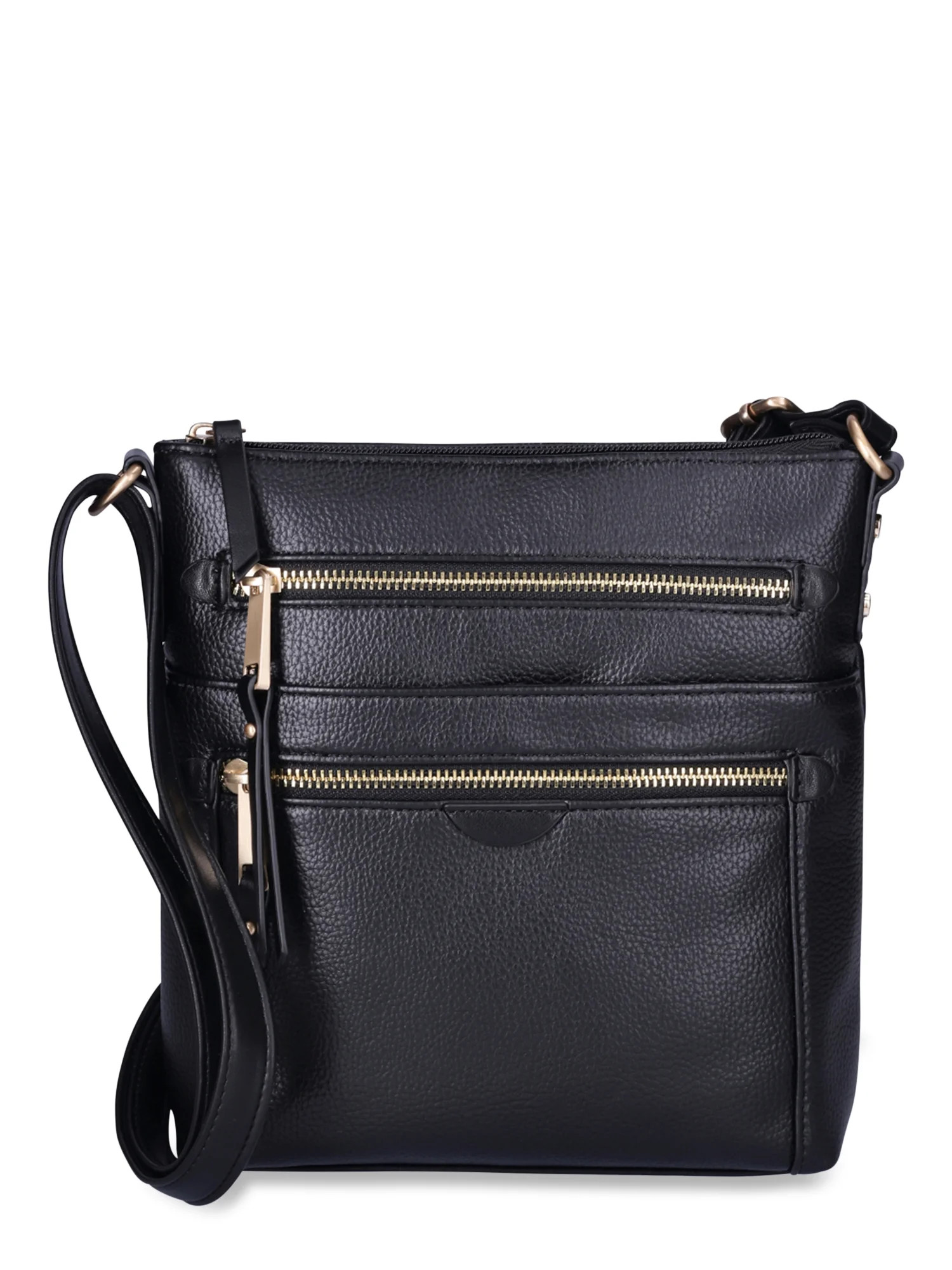 Time and Tru Women's Norah Crossbody Shoulder Bag, Black | Walmart (US)