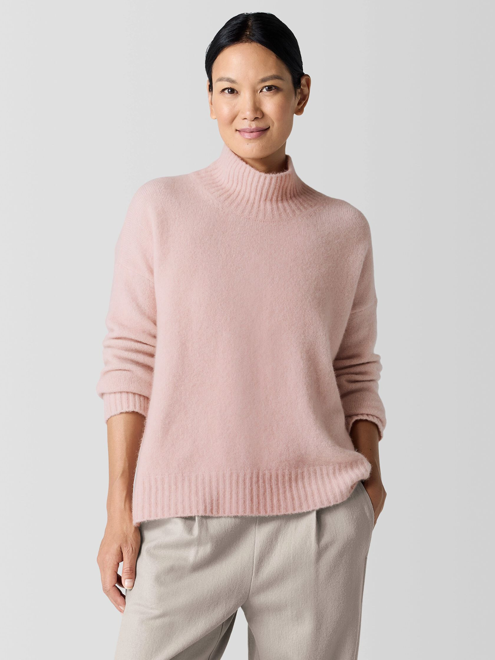 Cashmere Silk Bliss Turtleneck Box-Top | Eileen Fisher