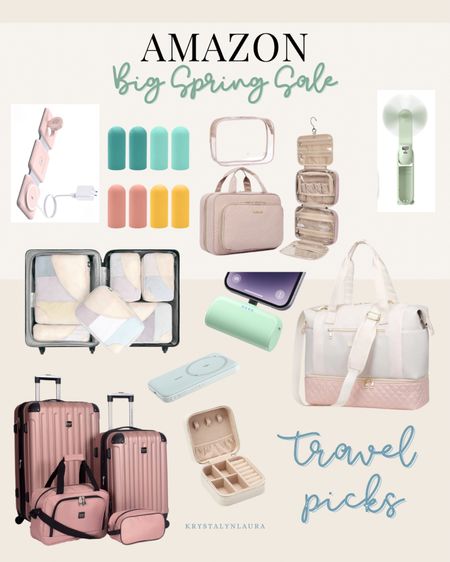 Amazon big spring sale not too late travel picks! So many of these travel essentials are still on sale on @amazon! Suitcases, power banks, portable batteries, weekender bag, travel fan, travel makeup organizer, silicone covers, packing cubes, jewelry organizer 

#LTKsalealert #LTKfindsunder50 #LTKhome