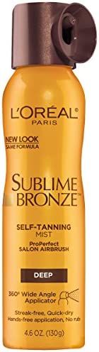 L'Oreal Paris Skincare Sublime Bronze Self Tanning Mist, Deep to Natural Spray tan, 4.6 oz. | Amazon (US)