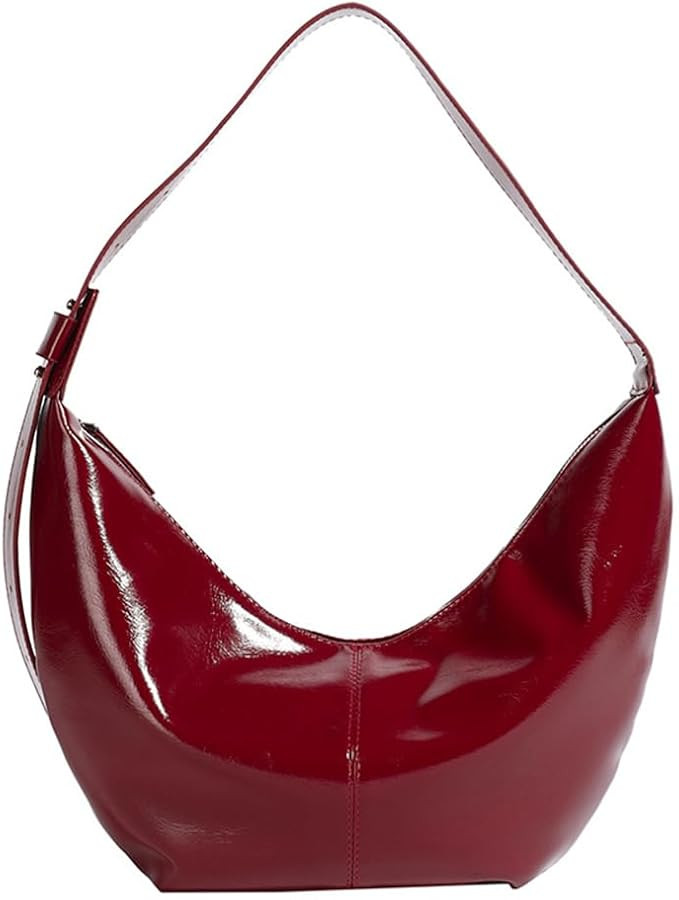 Crescent Crossbody Bag for Women Trendy Hobo Purse PU Leather Shoulder Handbag with Adjustable St... | Amazon (US)