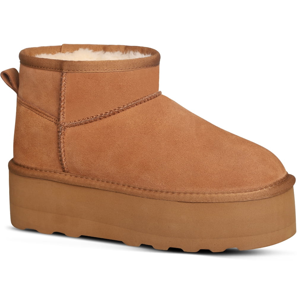 Platform Mini Boot For Women Short Ankle Boot Sneakers Snow Platform Anti-Slip Boot | Walmart (US)