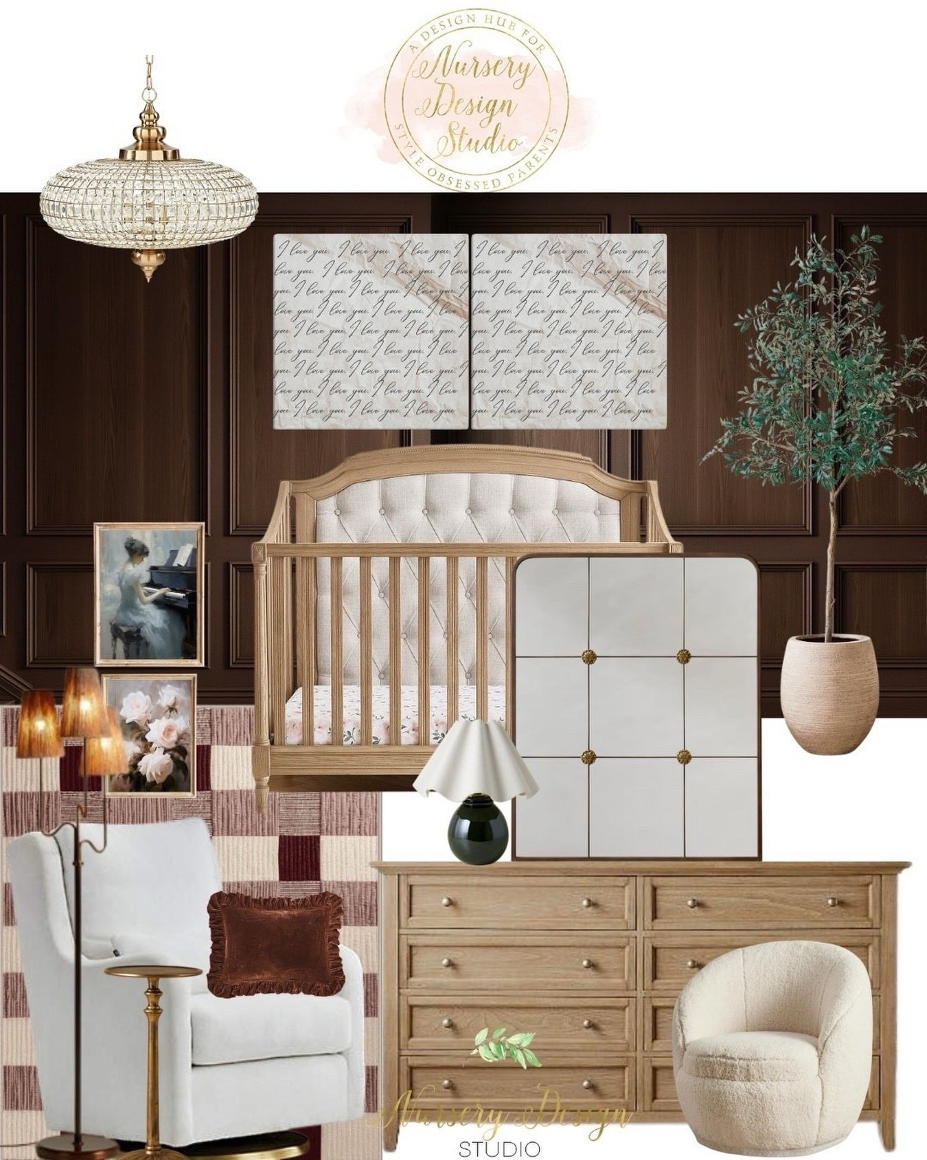 Emma’s Old-World Romance nursery blends rich wood tones, vintage textures, and timeless color layering in a way that feels calm and deeply personal.

#LTKBaby #LTKKids #LTKBump