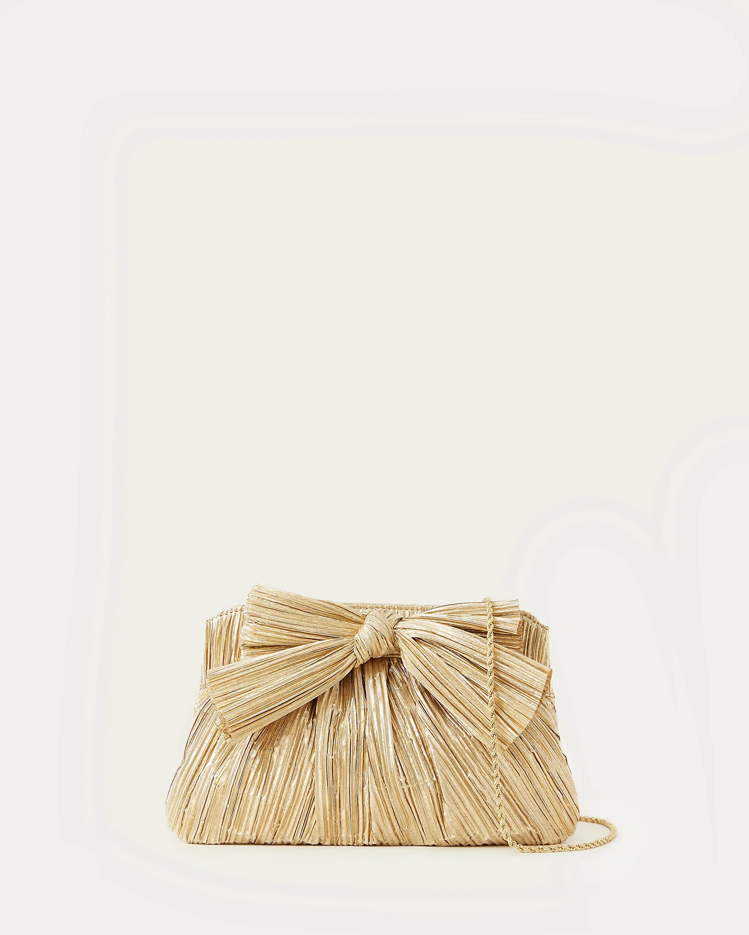 Rayne Gold Bow Clutch | Loeffler Randall