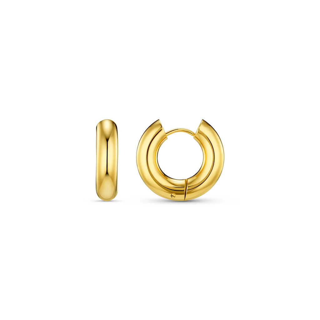 LUXE Chubby Hoop Earrings | Orelia