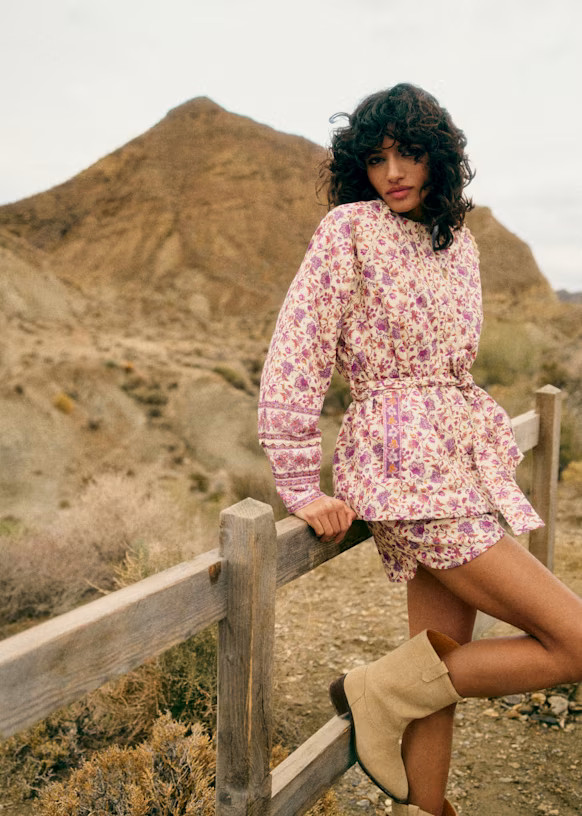 Renato Jacket - Nausica Floral Print - Organic cotton - organic textile - Sézane | Sezane Paris - US