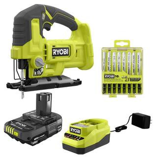 RYOBI ONE+ 18V Cordless Jig Saw Kit with 1.5 Ah Battery, Charger, and All Purpose Jig Saw Blade S... | The Home Depot