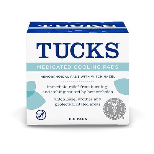 TUCKS Medicated Cooling Pads, 100 Count – Pads with Witch Hazel, Cleanses Sensitive Areas, Prot... | Amazon (US)