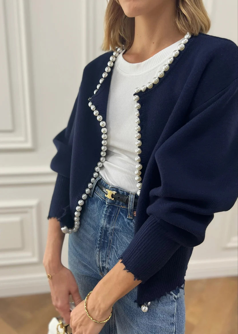 Blue Navy Cardigan | Vita Grace