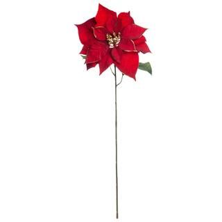 Red & Gold Glitter Poinsettia Stem by Ashland® | Michaels Stores